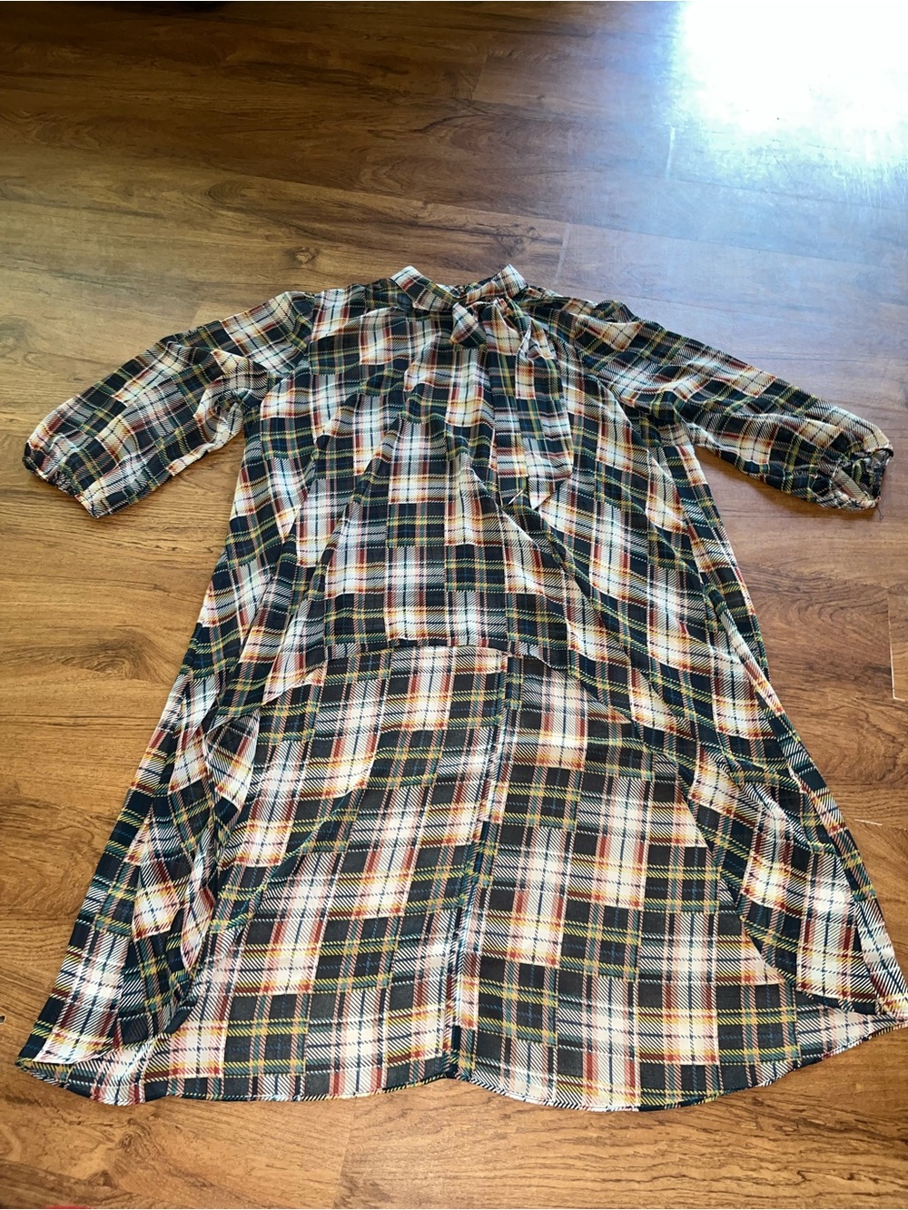 Cato EST 1946 Plaid Chiffon Top Women 18/20W Blouse Shirt